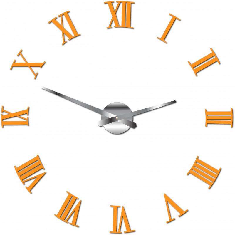 Samoprzylepny zegar ścienny rzymski 2D z pleksi