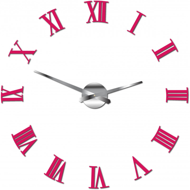 Samoprzylepny zegar ścienny rzymski 2D z pleksi