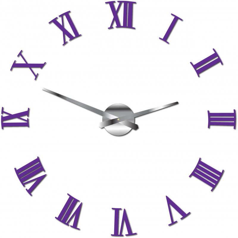 Samoprzylepny zegar ścienny rzymski 2D z pleksi