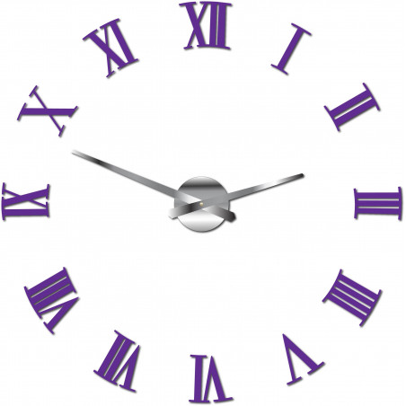 Samoprzylepny zegar ścienny rzymski 2D z pleksi Samoprzylepny zegar ścienny rzymski 2D z pleksi