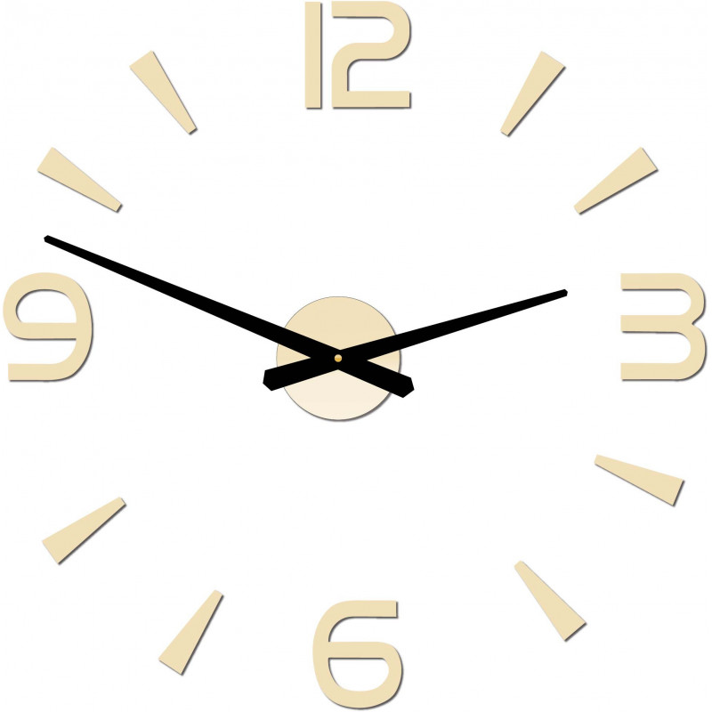 Nowoczesny zegar ścienny samoprzylepny Stor 2D pleksi