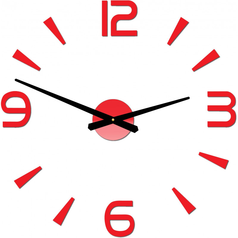 Nowoczesny zegar ścienny samoprzylepny Stor 2D pleksi