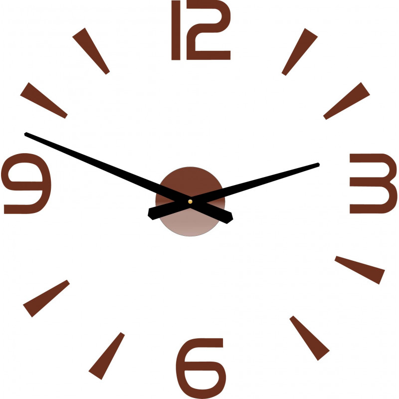 Nowoczesny zegar ścienny samoprzylepny Stor 2D pleksi