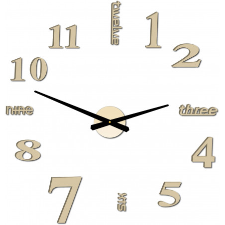 Nowoczesny zegar ścienny siedem 2D pleksi LUSTRO Nowoczesny zegar ścienny siedem 2D pleksi LUSTRO