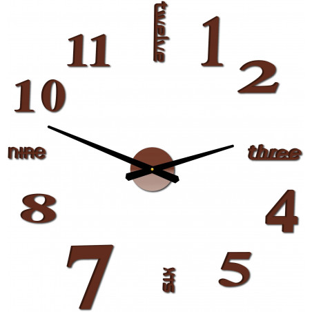 Nowoczesny zegar ścienny siedem 2D pleksi LUSTRO Nowoczesny zegar ścienny siedem 2D pleksi LUSTRO