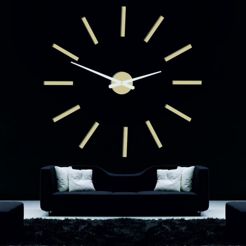 Nowoczesny zegar ścienny 2D pleksi LUSTRO