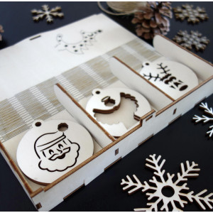 Kolekcja ozdób choinkowych, 1 komplet -18 sztuk 2