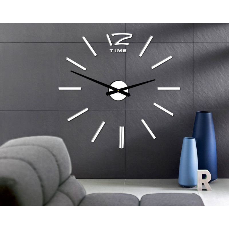 Zegar ścienny duży samoprzylepny OMEGA. Plexi XMOMO