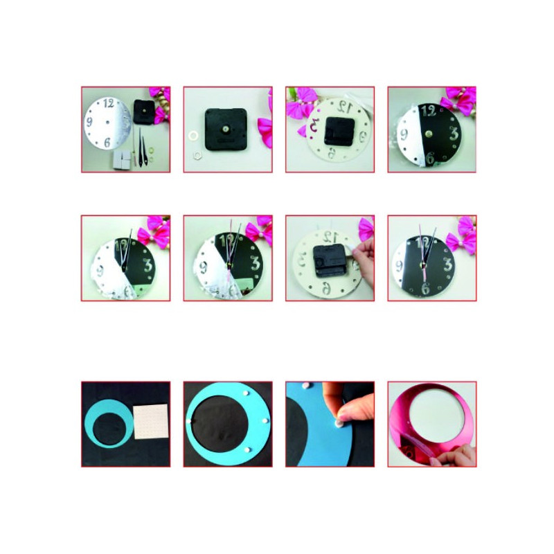 Samoprzylepny zegar ścienny HOJOKER DIY jako prezent