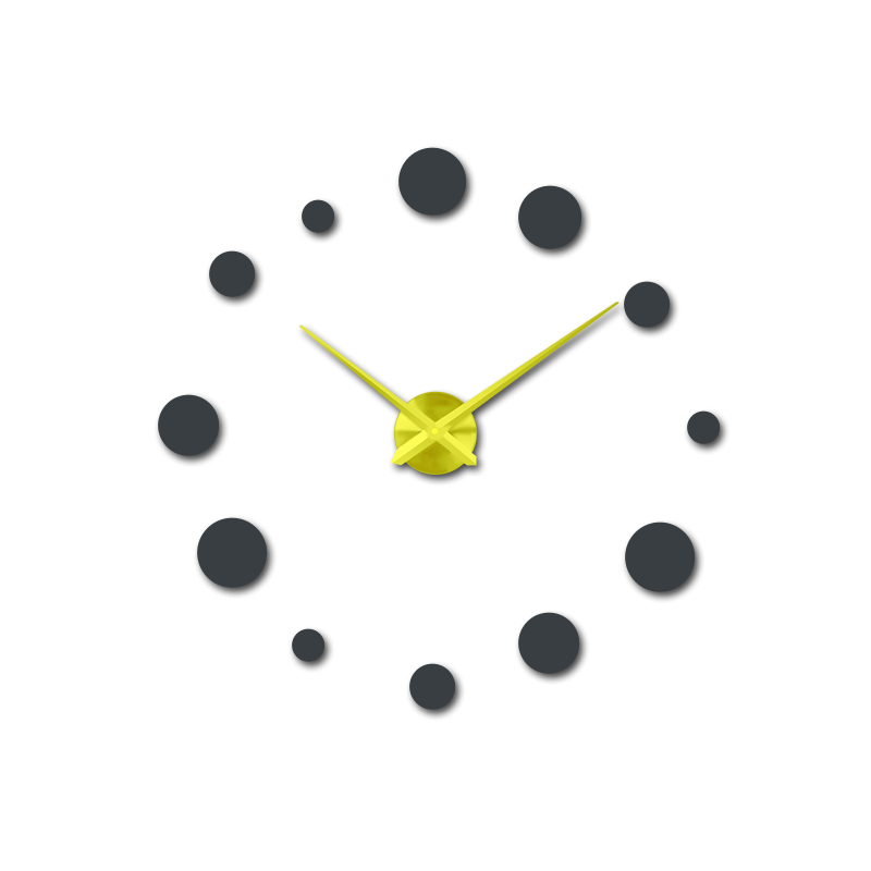 Duży zegar ścienny kropka (nowoczesny zegar ścienny) DEKORAJ