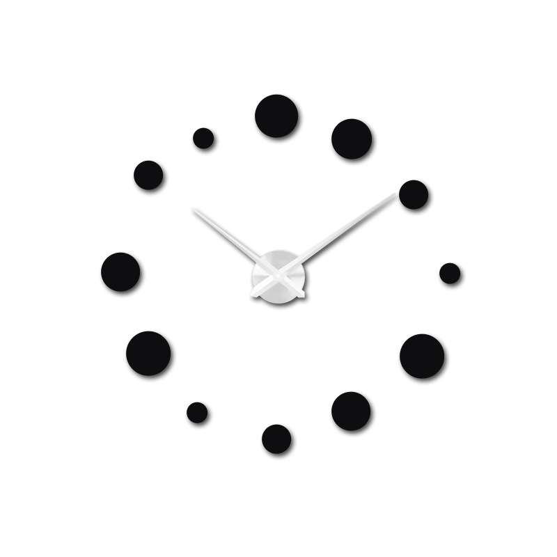 Duży zegar ścienny kropka (nowoczesny zegar ścienny) DEKORAJ