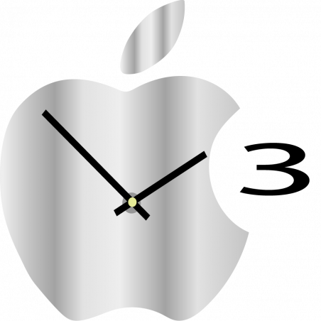 Zegar ścienny plastikowy w kuchni APPLE, 35x35 cm Zegar ścienny plastikowy w kuchni APPLE, 35x35 cm