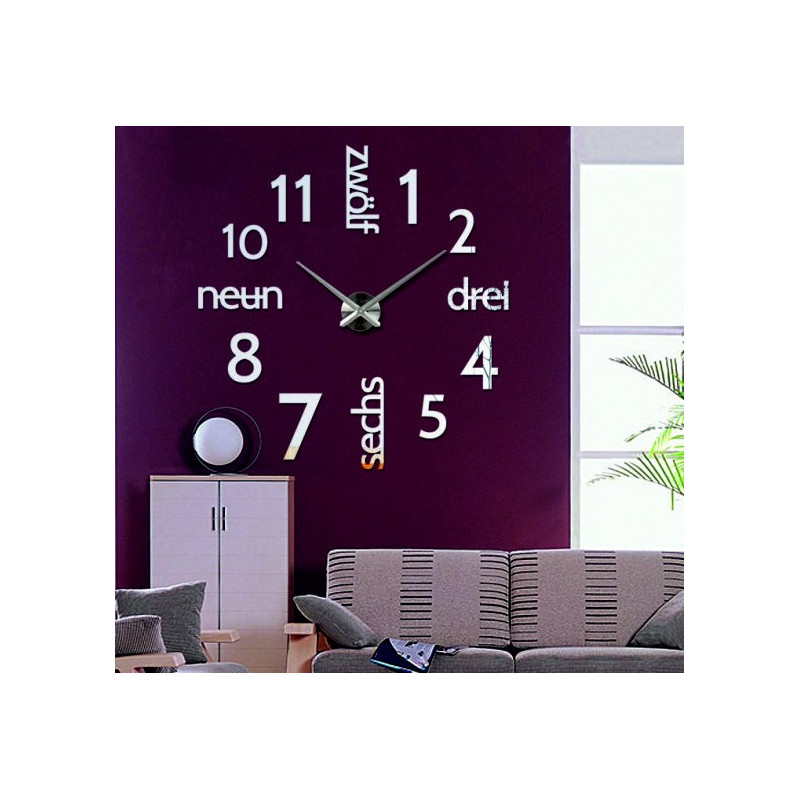 Nowoczesny zegar ścienny 3D DRIWAL DIY