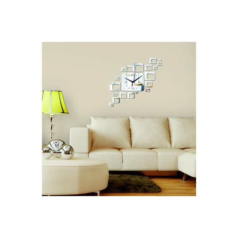 Zegar ścienny kwadratowy nowoczesny 50x40 cm FIGARO