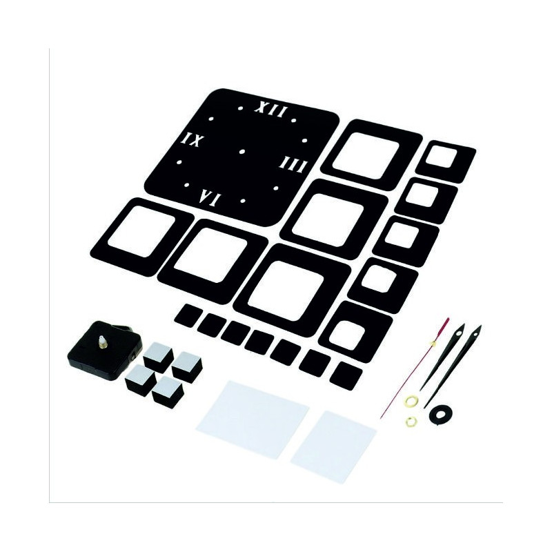 Zegar ścienny kwadratowy nowoczesny 50x40 cm FIGARO