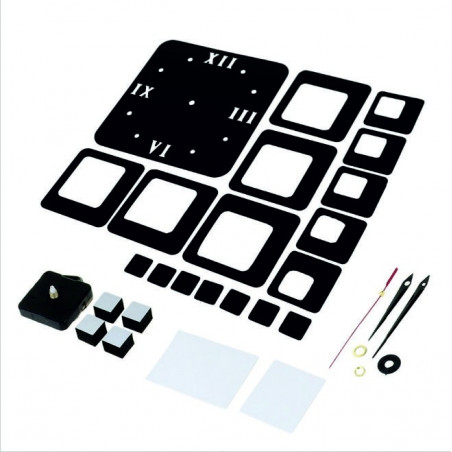 Zegar ścienny kwadratowy nowoczesny 50x40 cm FIGARO