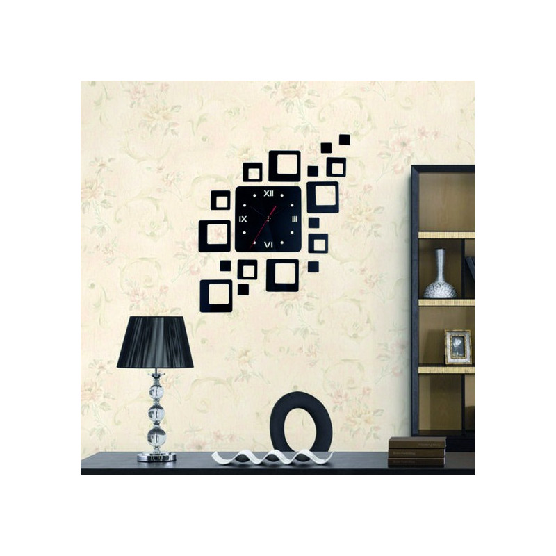 Zegar ścienny kwadratowy nowoczesny 50x40 cm FIGARO