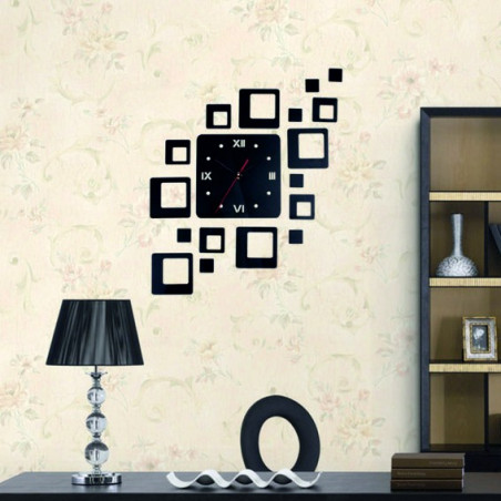Zegar ścienny kwadratowy nowoczesny 50x40 cm FIGARO