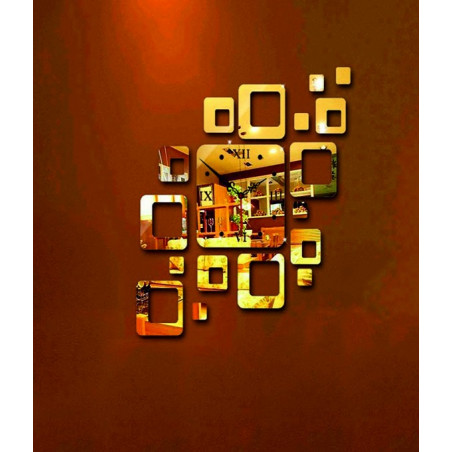 Zegar ścienny kwadratowy nowoczesny 50x40 cm FIGARO