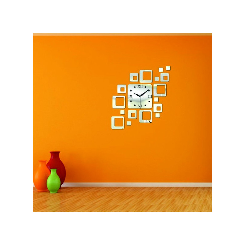 Zegar ścienny kwadratowy nowoczesny 50x40 cm FIGARO