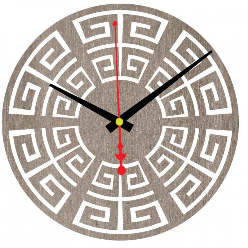 Zegar ścienny wykonany z drewna sklejkowego o gramaturze 4 mm KOLOR