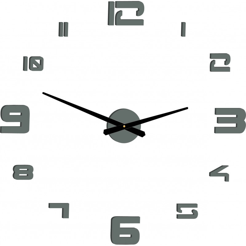 Zegar ścienny samoprzylepny duży pleksi DIY STRONGO