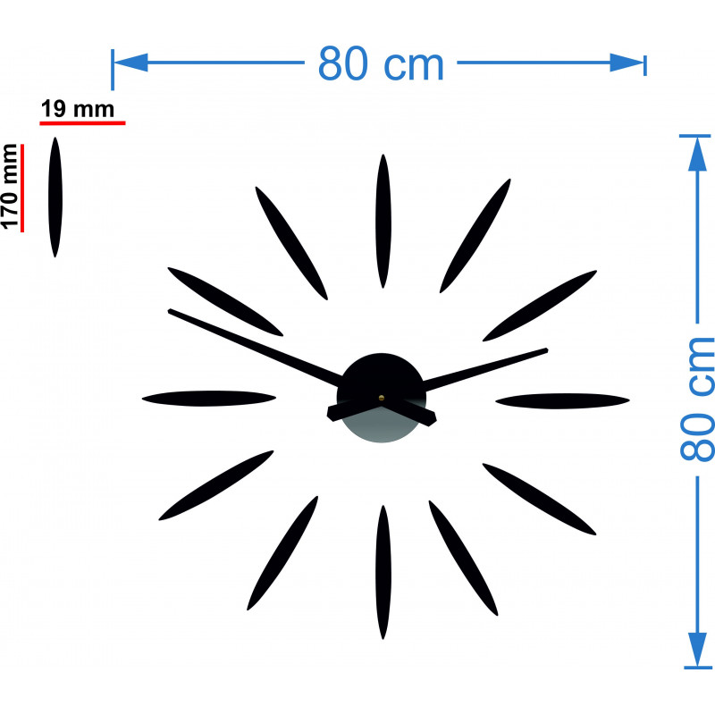 Zegar ścienny Sticky Sun Rays