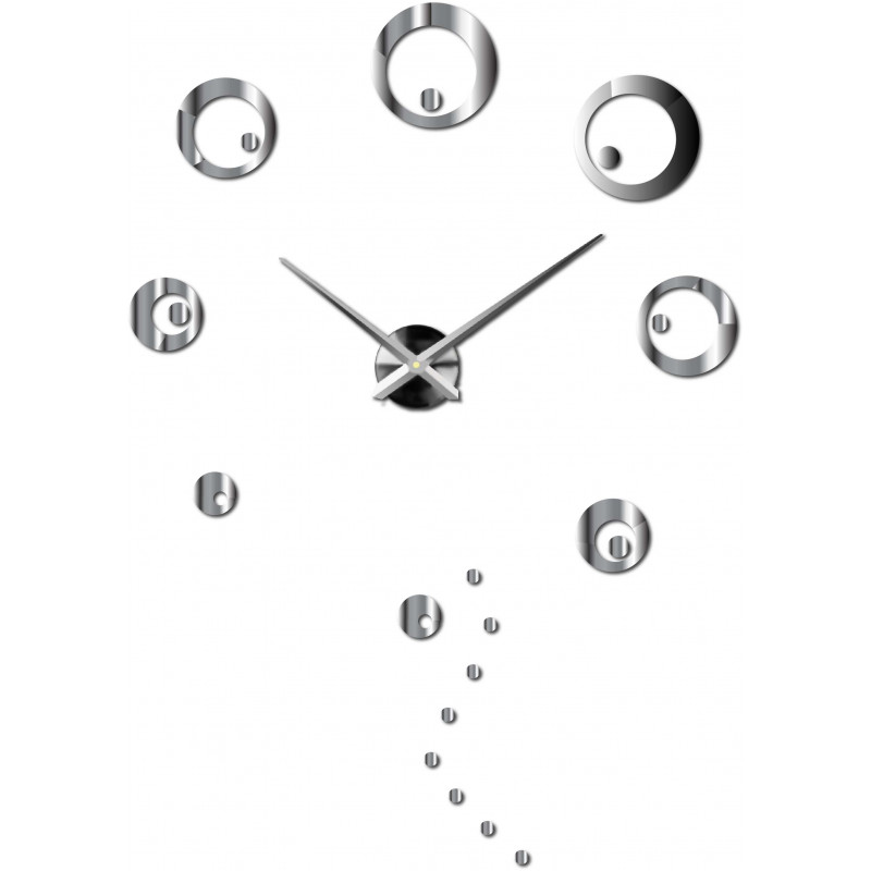 Zegar ścienny duże koła samoprzylepne DIY SVARBACH