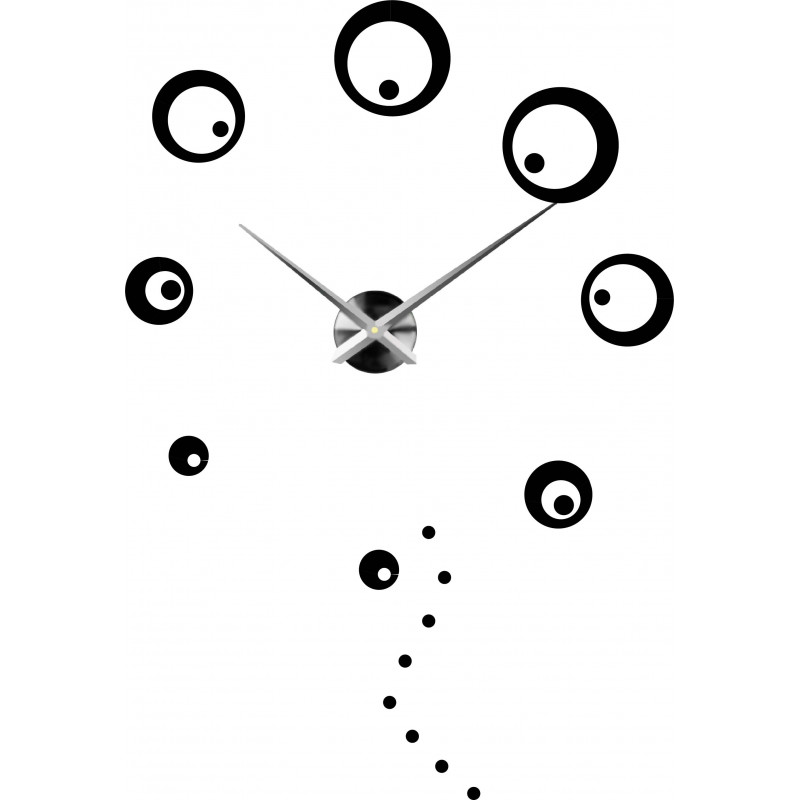 Zegar ścienny duże koła samoprzylepne DIY SVARBACH