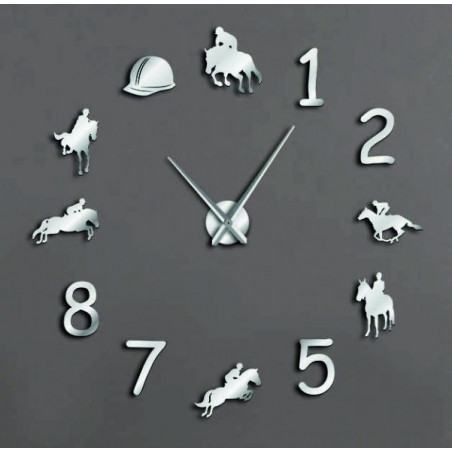 Duży zegar ścienny Rodeo Horse Rider Riding Clock 3D DIY Cowboys