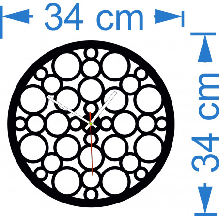 Zegar ścienny wykonany ze sklejki drewnianej podążający śladami czasu
