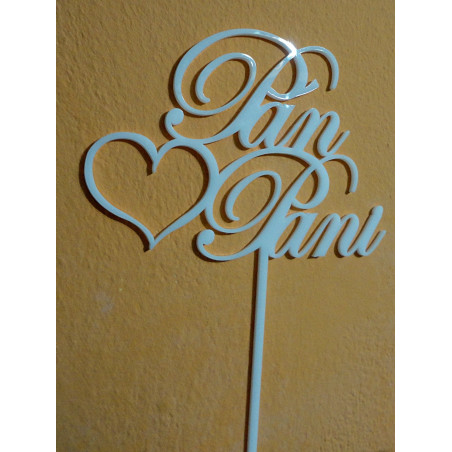 Ozdoba z plastikowego rowka na dżentelmena i kochance tortowej. Wymiary 150 x 222 mm