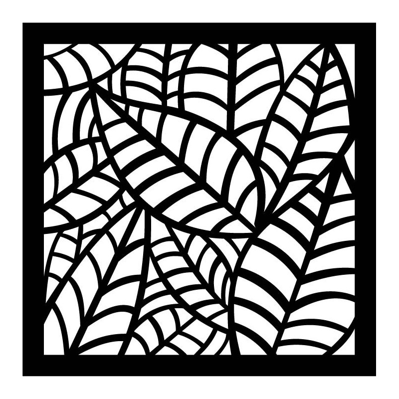 Malowidło ścienne wykonane z drewnianej sklejki, topolowa paproć