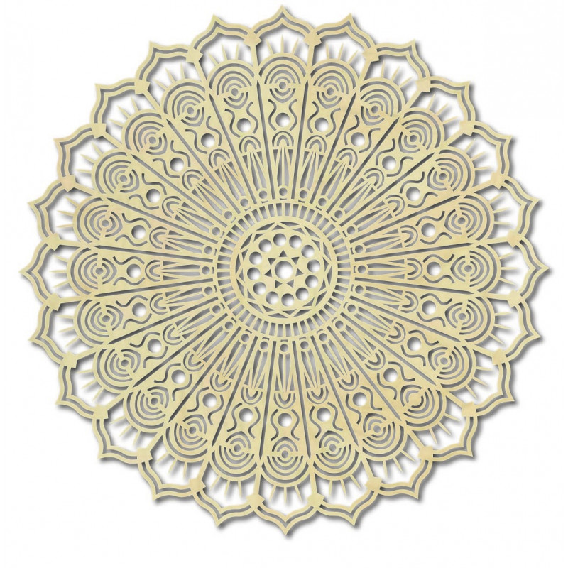 Mandala kwiat pokoju, obraz ścienny z drewna ze sklejki SILVIA