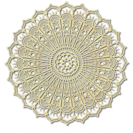 Mandala kwiat pokoju, obraz ścienny z drewna ze sklejki SILVIA Mandala kwiat pokoju, obraz ścienny z drewna ze sklejki SILVIA