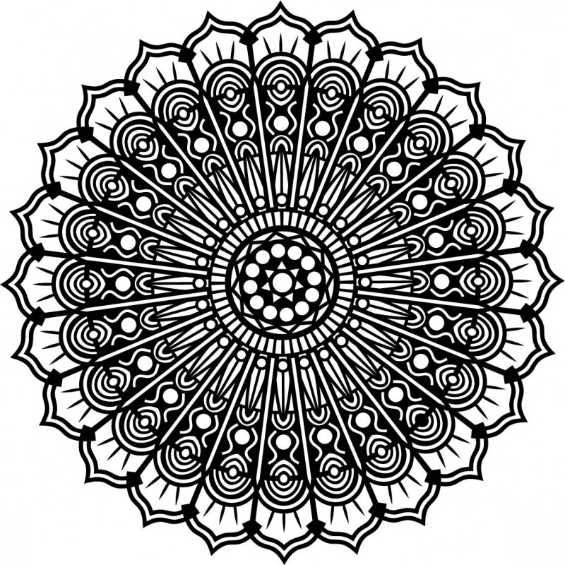 Mandala kwiat pokoju, obraz ścienny z drewna ze sklejki SILVIA