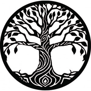 Nowoczesne obraz na ścianie   drzewo ze sklejki topolowej BIDHIA 2