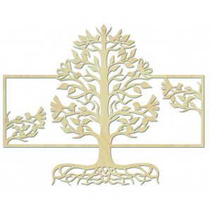 Drewniany obraz ścienny korzenie drzewa wykonany ze sklejki topoli MALFEL 2