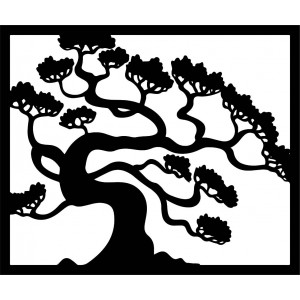 Drewniany obraz na ścianie sklejki drewnianej bonsai DRAZSKA 2