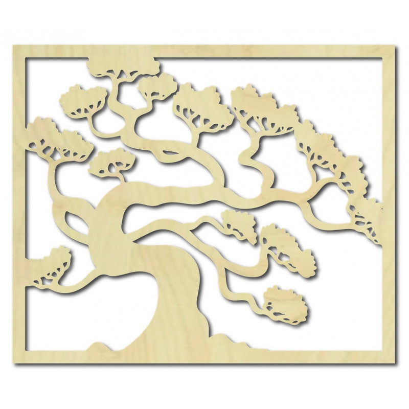 Drewniany obraz na ścianie sklejki drewnianej bonsai DRAZSKA