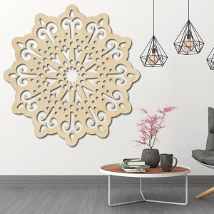 malowidło ścienne kwiat wykonane ze sklejki