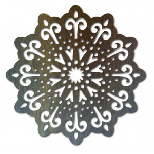 malowidło ścienne kwiat wykonane ze sklejki 2