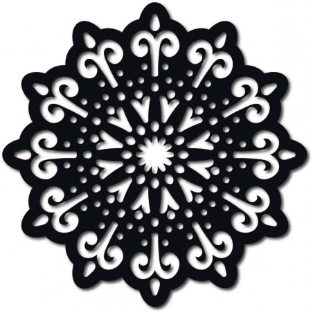 STYLESA nowoczesny obraz ścienny kwiat ze sklejki BELFON czarny STYLESA nowoczesny obraz ścienny kwiat ze sklejki BELFON czarny