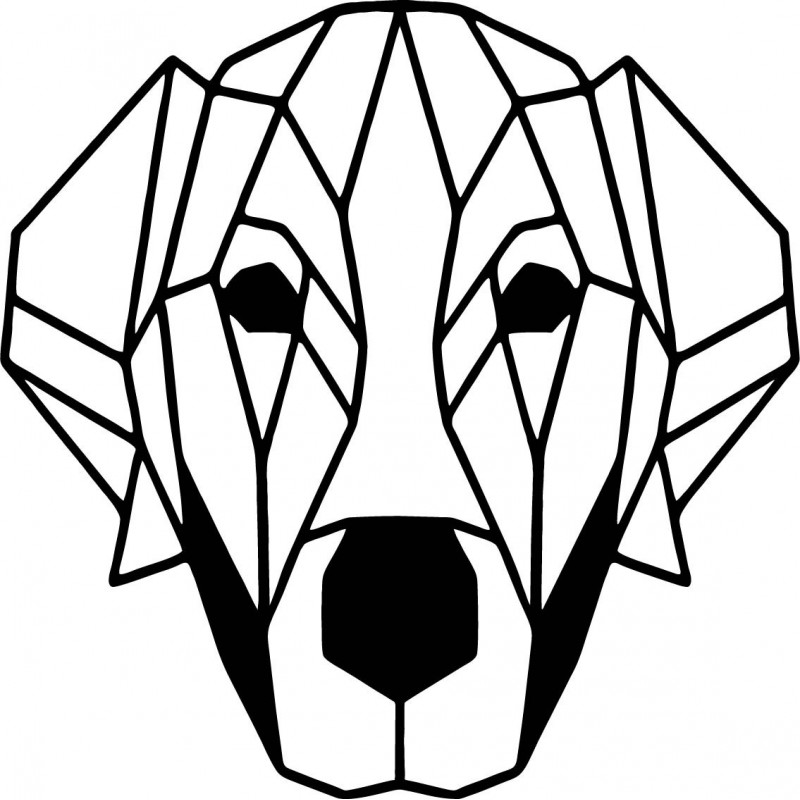 STYLESA nowoczesny obraz ścienny pies ze sklejki PR0229 HAFFF czarny