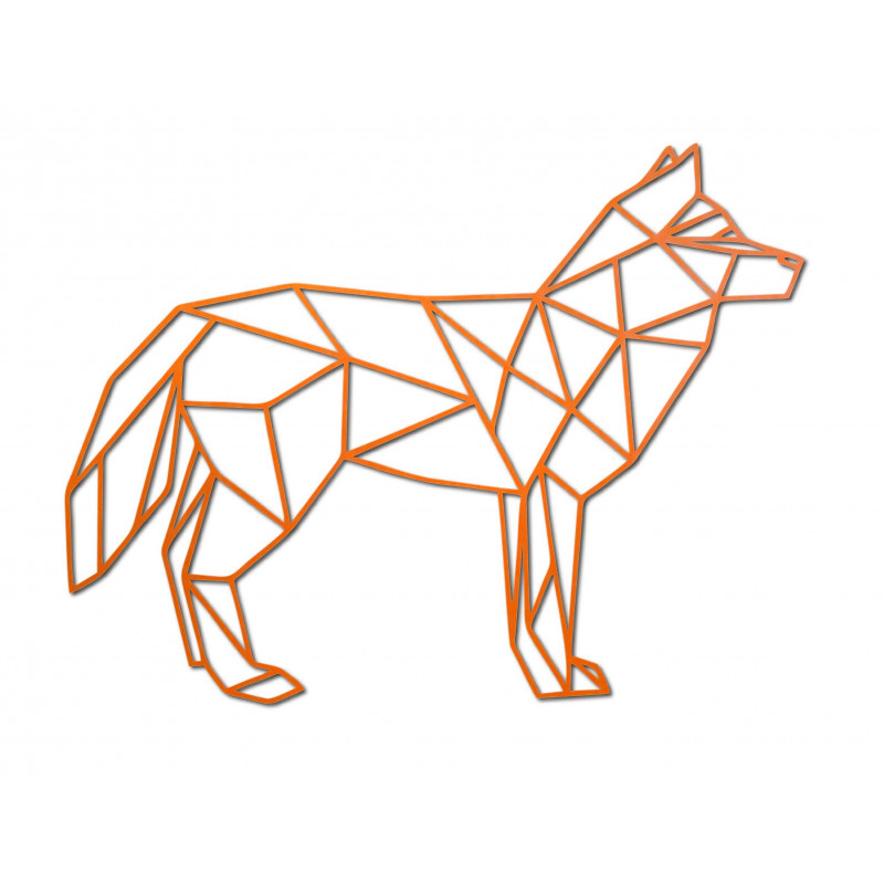 STYLESA rzeźbiona sklejka obraz ścienny wilk PR0231 czarny