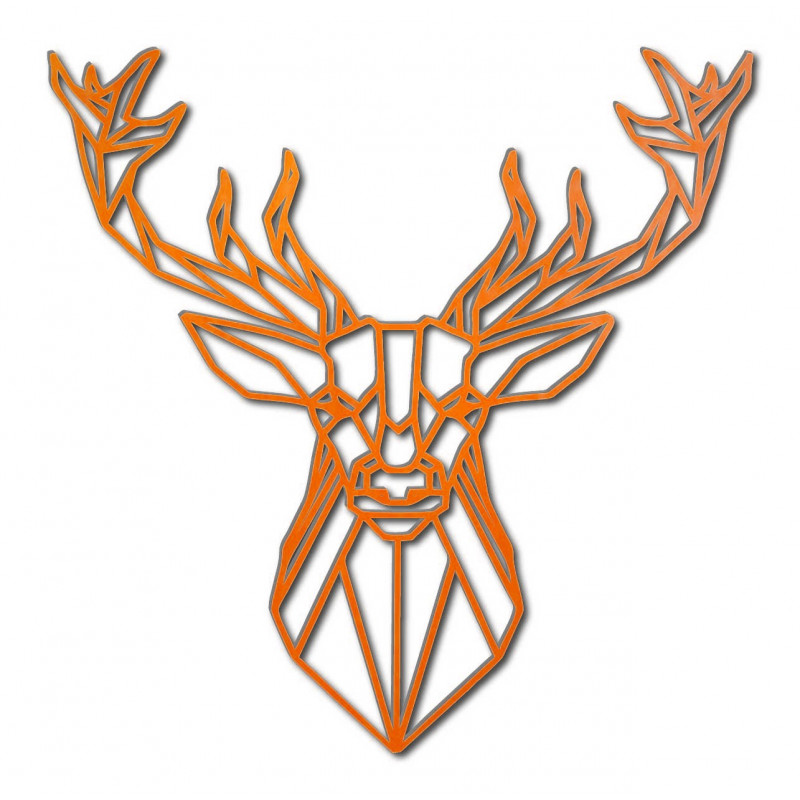 STYLESA rzeźbiony drewniany obraz jeleń PR0232 czarny