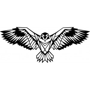 SENTOP rzeźbiony drewniany wizerunek orła PR0233 czarny 2