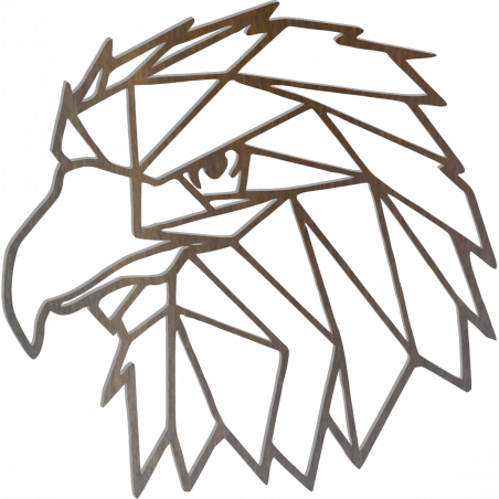 STYLESA Rzeźbiony obraz ścienny geometryczne kształty orzeł PR0234 czarny