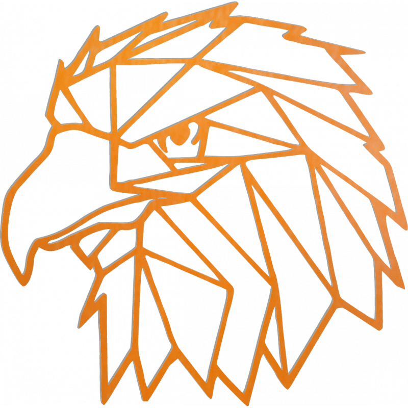 STYLESA Rzeźbiony obraz ścienny geometryczne kształty orzeł PR0234 czarny