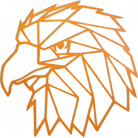 STYLESA Rzeźbiony obraz ścienny geometryczne kształty orzeł PR0234 czarny